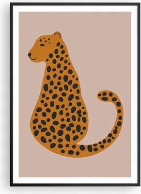 Produktbild von Gerahmtes Poster - Schwarzer Rahmen - Panther Grafik Leopard - 70x100 cm - Wand Bild - Wanddeko - Wandbilder - Kunstposter - Wandposter - Bilderrahmen - Bilder - Kunstdruck - P2BPA70x100-4893