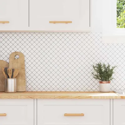 Imagen del producto de SYFAX™ Baldosa Lanturn, 50 unidades, blanca, 27 x 27 cm, fabricada en poliuretano y PET