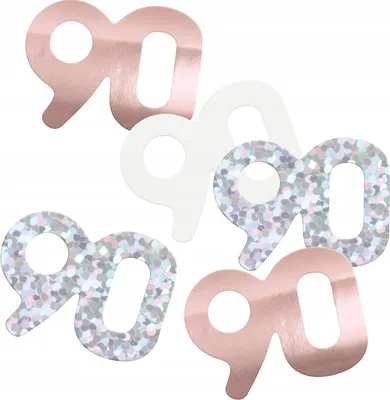 Obrázek produktu pro Dekorace konfety 90. BIRTHDAY Rose gold NINZIG