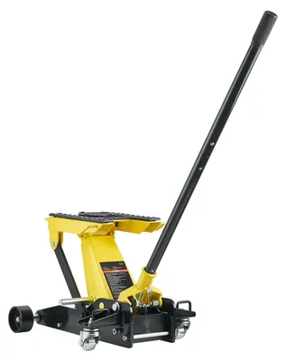 Zdjęcie produktu dla SucceBuy Hydrauliczny podnośnik manewrowy o udźwigu 2 t, płaski podnośnik stalowy z jednocylindrową pompą szybkiego podnoszenia, podnośnik samochodowy do samochodów, motocykli i quadów, wysokość podnoszenia 150–435 mm, podnośnik warsztatowy