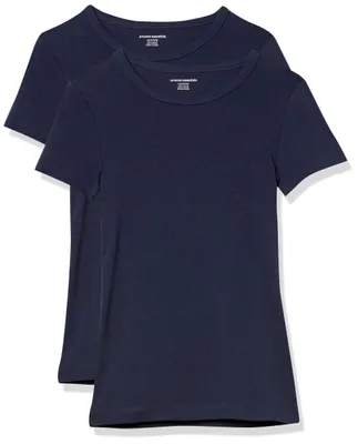Immagine prodotto di A. T-shirt da donna a maniche corte con scollo rotondo, vestibilità aderente