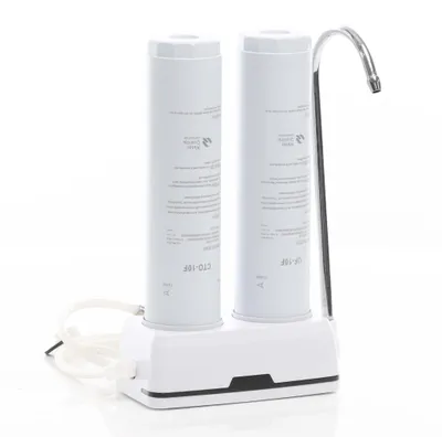 2-Stufen Wasserfilter Tischmodell mit Aktivkohleblock und Ultra-Filter