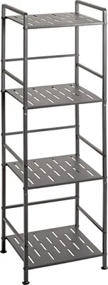 Produktbild von Regal >59826< 4 Böden, in anthrazit, Stahlrohr, Metall - 33x106x28cm (BxHxT)