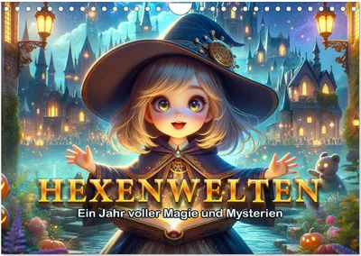 Produktbild von Hexenwelten: Ein Jahr voller Magie und Mysterien (Wandkalender 2025 DIN A4 quer), CALVENDO Monatskalender