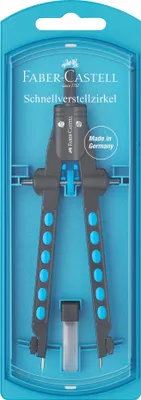 Produktbild von FABER-CASTELL Zirkel Schnellverstell. Factory blau