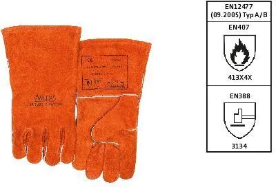 Produktbild von 5-Finger-Schweißerhandschuhe WELDAS 10-2101 XL