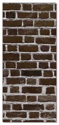 Produktbild von Wallario selbstklebende Türtapete 93 x 205 cm - Ziegelsteinwand in braun - Backsteine - Abwischbar, rückstandsfrei zu entfernen