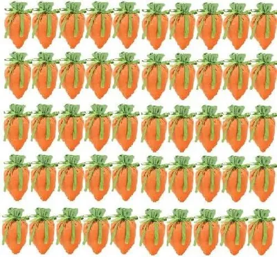 Produktbild von Generisch 50 Stück Oster-Samt-Geschenktüte, Karottensäckchen aus Samt zu Ostern, Ostern Samt Geschenktüte, Karotten-Geschenktüten, Samt-Geschenktüten für die