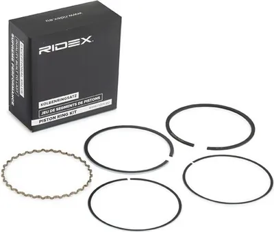 Produktbild von RIDEX 444P0015 Kolbenringsatz Kolbenringe für VW GOLF III (1H1) GOLF II (19E, 1G1) GOLF I Cabriolet (155) für AUDI 80 Limousine (8C2, B4) 80