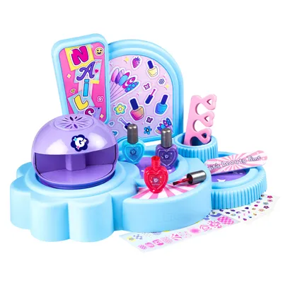 Produktbild von Smoby Glam Kinderkosmetik Nail Salon - Kinder-Nagelsalon Spielset mit Nageltrockner, ab 6 Jahre