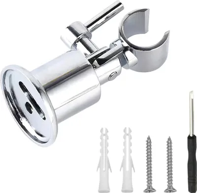 Produktbild von Vollmetall Duschkopfhalterung, 180° Verstellbar Duschkopf Halterungen, Duschhalterung für Duschkopf,Duschbrause Halterung für Dusche, Handdusche Halterung mit Schraube