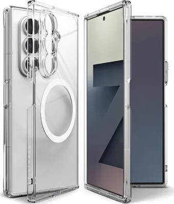 Image de Étui pour téléphone portable Galaxy Z Fold7, Ringke Fusion Magnetic, transparent-blanc