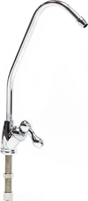 Produktbild von Wiltec 6,35 mm (1/4") Wasserhahn Standard D-04, Wasserhahn Armatur für Umkehrosmose und Wasserfilteranlagen, Küchenarmatur 360° schwenkbar