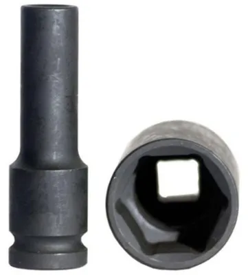 Immagine prodotto di Chiave a bussola lunga a impatto profondo, attacco da 1/2" pollici da 18 mm per riparazioni auto, domestico acciaio Cr-Mo, Kroftools