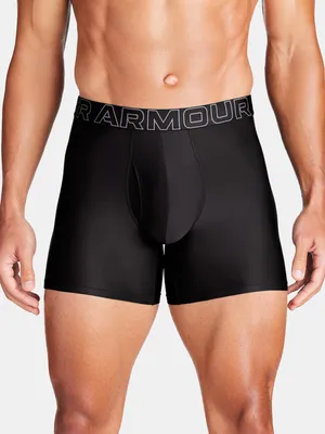 Imagen del producto de Pantalones bóxer deportivos Under Armour para hombre, pack de 3, con una entrepierna de 15 cm: transpirables, de secado rápido, suaves al tacto y diseñados para brindar comodidad durante todo el día