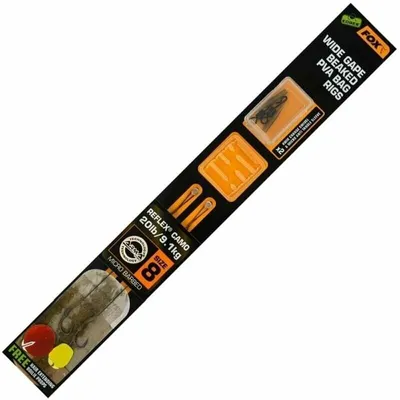Zdjęcie produktu dla Fox Fishing Edges Wide Gape Beaked PVA Cano Ready Rigs # 8 Camo/Khaki Haczyk