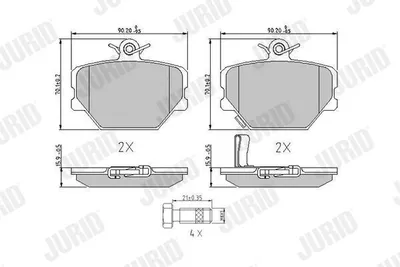 Produktbild von JURID Bremsbeläge Satz Vorne für SMART FORTWO Coupe (451) 571995J