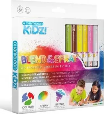 Obrázek produktu pro Chameleon KIDZ, 24 kusů, Vícebarevný, 6 rok/roky, Inkoust na vodní bázi, Krabice