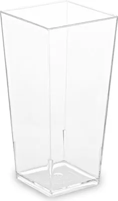Produktbild von 200x Fingerfood-Becher eckig klar 85 ml PS 4 x 4 x 8,2 cm