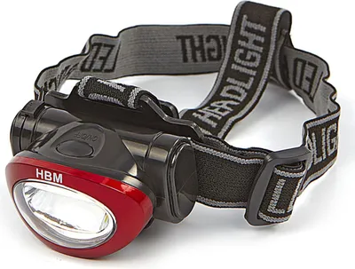 Immagine prodotto di Torcia lampada frontale con batteria a LED 3w,120 lumen Hbm