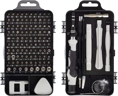 Produktbild von Präzisionsschraubenzieher Set, Präzisionswerkzeugsatz, magnetischer Feinreparatursatz, Schraubendreher Reparatursatz für Modellbau, Handy, iPhone, iPad, Tablet, PC, Uhr, Kamera, schwarz