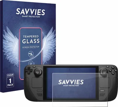 Produktbild von Savvies Schutzglas für Valve Steam Deck / OLED Displayschutz 9H Glas klar transparent