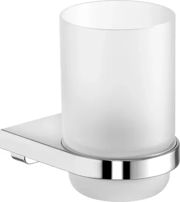 Produktbild von Keuco Glashalter chrom mit Kristallglas matt, 1 Stk.