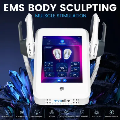 Produktbild von EMS Body Sculpt 6500W - Körperformungsgerät - 1–15 Tesla Muskelstimulation - 4 RF-Handstücke - Fettabbau und Muskelaufbau - UK-Stecker - 4 handles RF