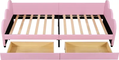 Produktbild von Schlafsofa mit Bettfunktion, LED-Beleuchtung, Lattenrost, Armlehnen und Rückenlehne, 140x200cm, Doppelbett, Polsterbett, Stauraumbett