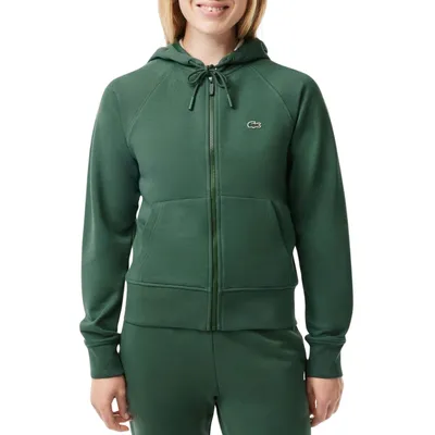 Imagen del producto de Sudadera con capucha de felpa de algodón orgánico Lacoste para mujer