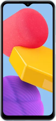 A smartphone with a colorful abstract wallpaper displayed on its screen.
