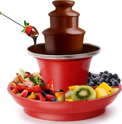 3-stöckiger Schokoladenbrunnen mit Fruchttablett, 450 g Kapazität