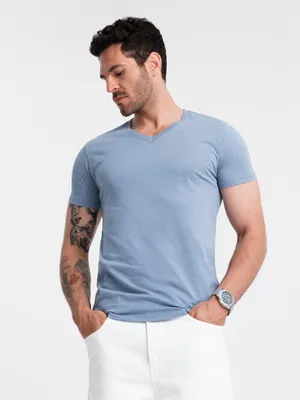 Obrázek produktu pro Ombre Clothing Pánské tričko s krátkým rukávem Corlus modrá 3XL