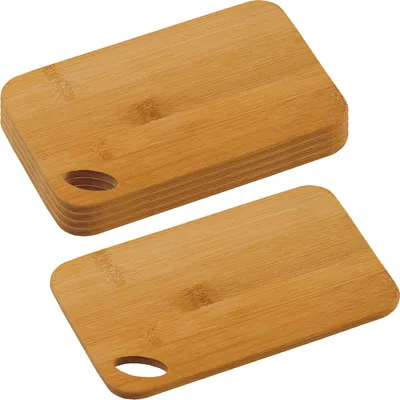 Produktbild von 5 Stück Schneidebrett, Bambus - 22,5 x 14,5cm