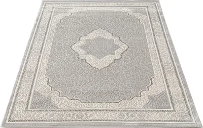 Produktbild von Designteppich Designer Teppich Wohnzimmer Design Farbig Grau-Cream - Größe: 160 x 230 cm