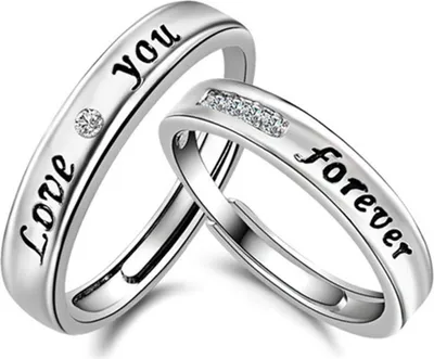 Produktbild von Ich liebe dich für immer, Strass-Liebhaber-Paar-Versprechen-Fingerring-Set, Schmuck, Geschenk