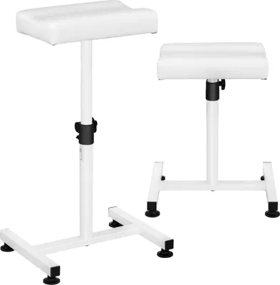 Zdjęcie produktu dla Podnóżek kosmetyczny do pedicure regulowana wysokość do 75 cm do 80 kg - biały