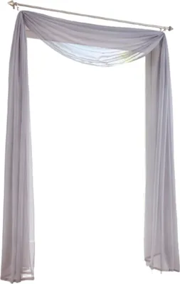 Produktbild von Gardinen Uni Farbe Voile – Querbehang Deko in Hellgrau, 140x300 cm – Schlicht & Stilvoll