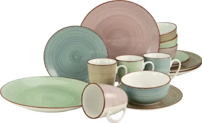Produktbild von CreaTable, 22582, Samba Bunt, Kombiservice 16-tlg, Porzellan
