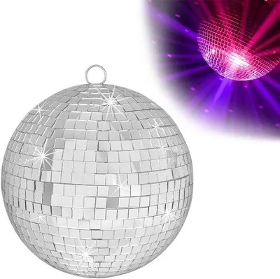Produktbild von Famanu Spiegelball 15 cm Silber - Diskokugel für Feier, Weihnachten, Geburtstag und Karneval