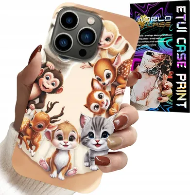 Image de Étui Pour Iphone 14 Pro - Étui Pour Enfants Dos Aux Animaux De La Forêt