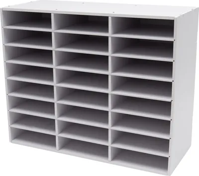 Image de Porte-documents MDF Porte-lettres 24 compartiments Organiseur de bureau