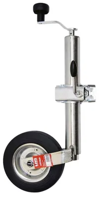 Produktbild von LAS 10617 Stützrad Anhänger, mit Kurbel, mit Halter, Knebelfeststeller, Vollgumm