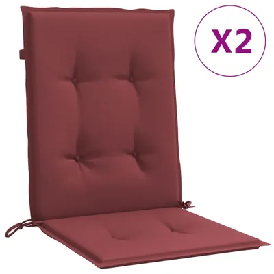 Obrázok produktu pre Vankúše na nízke operadlo 2 ks. Melange vínová červená 100x50x4 cm látka
