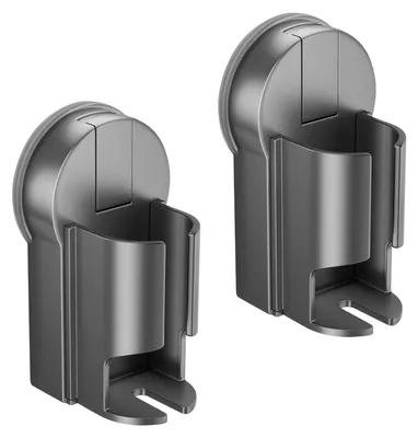 Image de Support pour brosses à dents avec ventouse, lot de 2, couleur grise, sans perçage, pour brosses à dents électriques