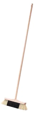Produktbild von Zimmerbesen mit Holzstiel 120 cm 30 cm hell synthetische Borsten für glatte Böden innen