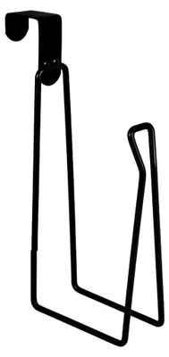 Produktbild von Schwarzer Toilettenpapierhalter aus Eisen mit großer Kapazität und platzsparendem Design für vielseitige Badezimmerorganisation