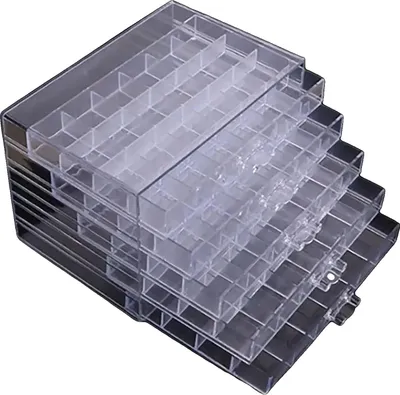 Immagine prodotto di Organizer per nail art, 5 livelli, 120 scomparti, trasparente