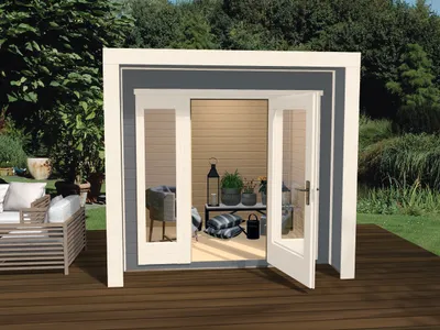 Produktbild von weka Designhaus 263 Gr.1 grau, ET, 2 Fensterpaneele