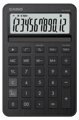 Zdjęcie produktu dla Casio MS-20YC, Desktop, Podstawowy kalkulator, Bateria/Energia słoneczna, Czarny